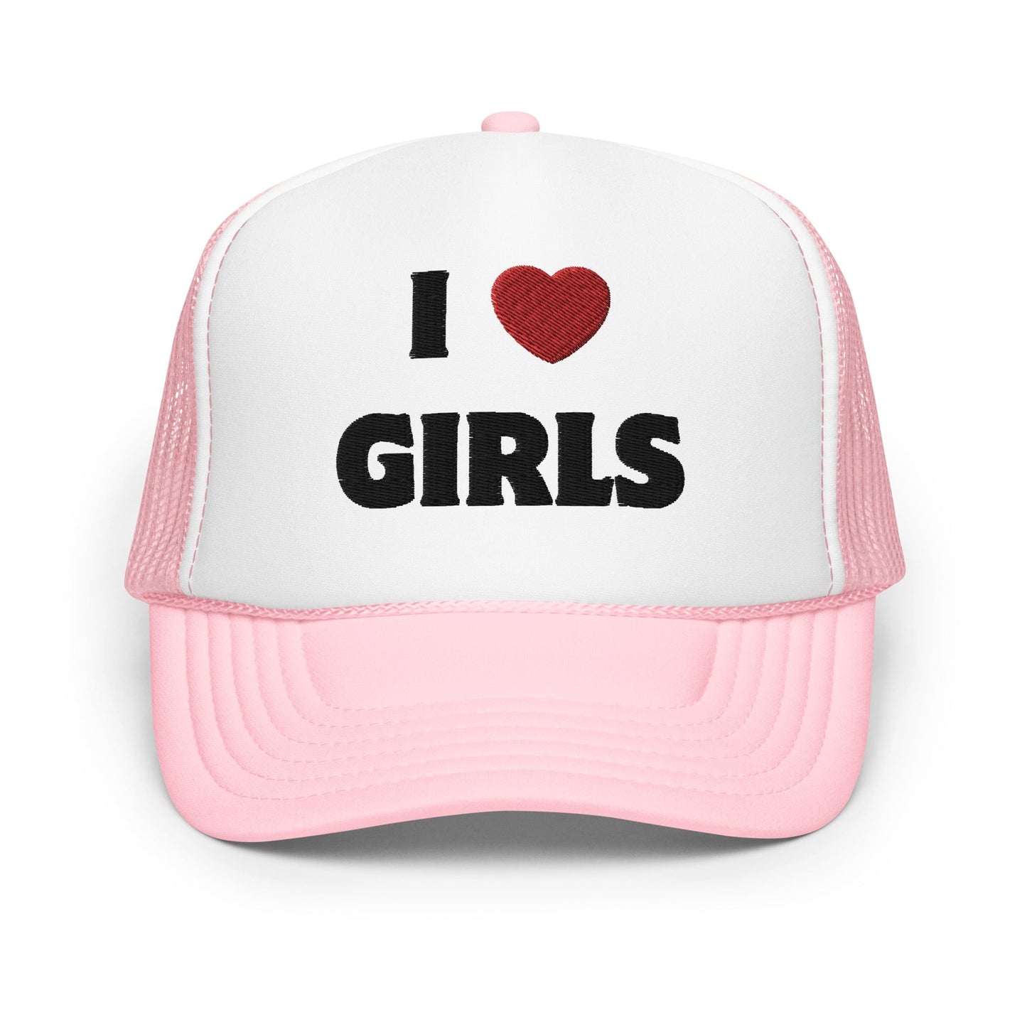 I Love Girls - Foam trucker hat Rave Day Light Pink / White / Light Pink 