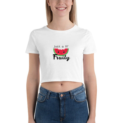 Just a lil Fruity (Watermelon) - Women’s Crop Tee Rave Day 