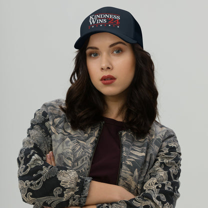 Kindness Wins - Navy Trucker Cap Rave Day 