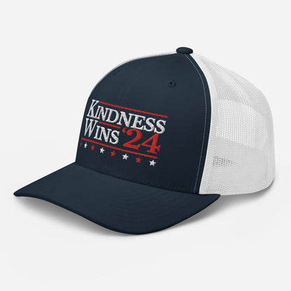 Kindness Wins - Navy Trucker Cap Rave Day 