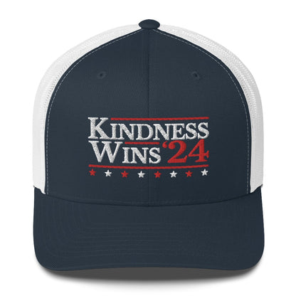 Kindness Wins - Navy Trucker Cap Rave Day Navy/ White 