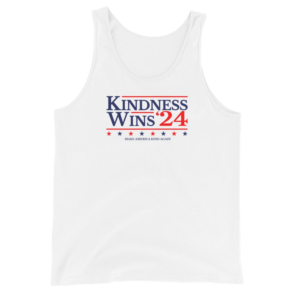 Kindness Wins - White Men's Tank Top Rave Day XS 