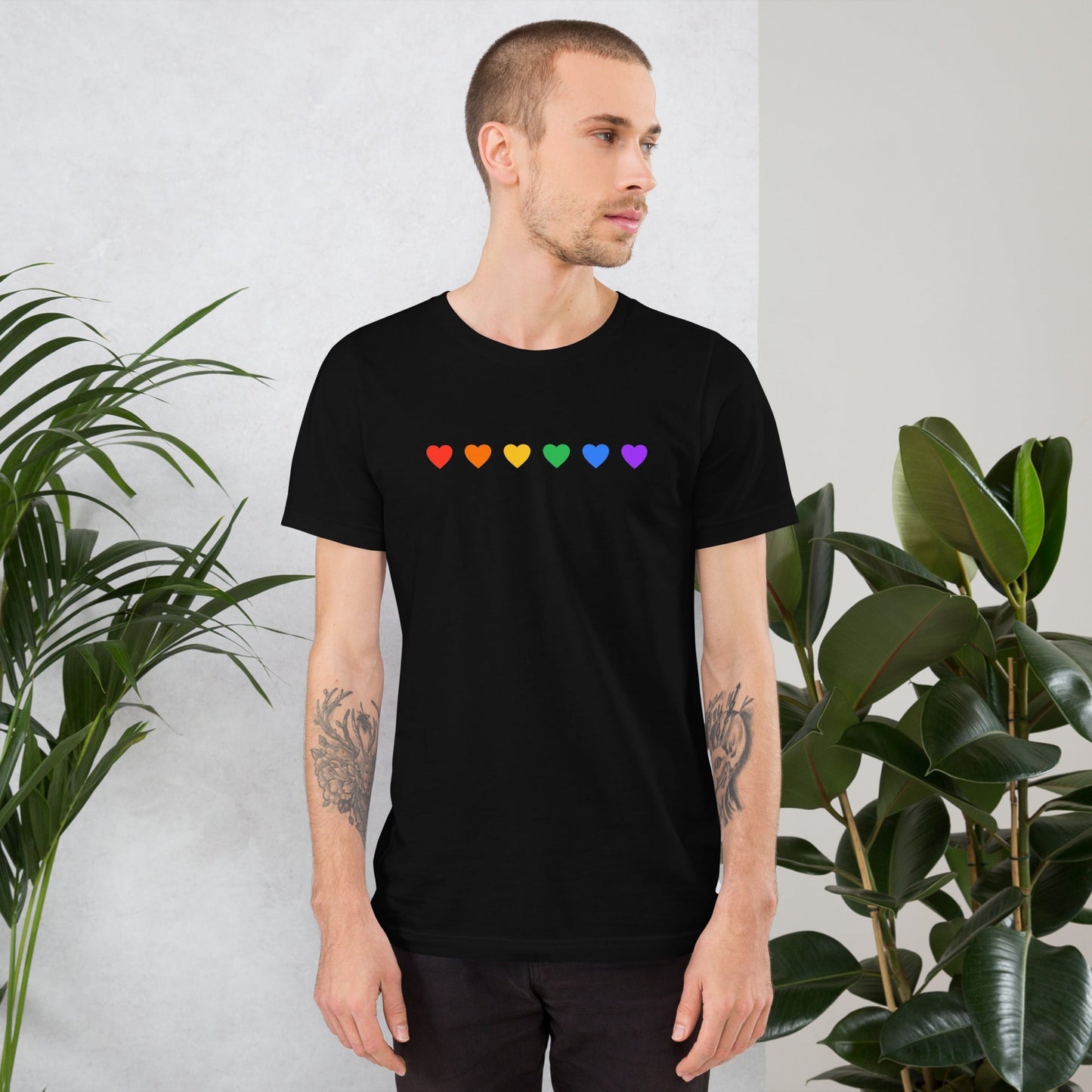 Rainbow Hearts - Unisex T-Shirt Rave Day 