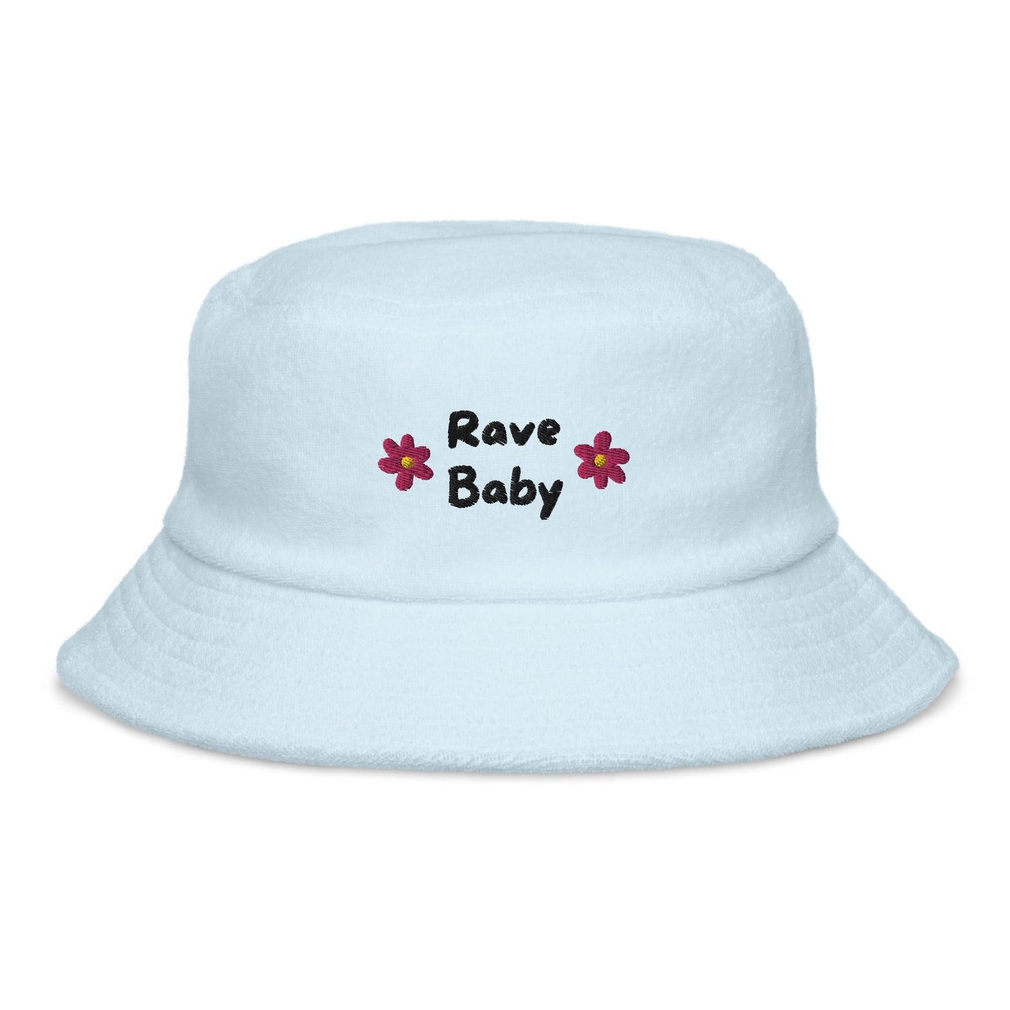 Rave Baby - Unstructured terry cloth bucket hat Rave Day Light Blue 