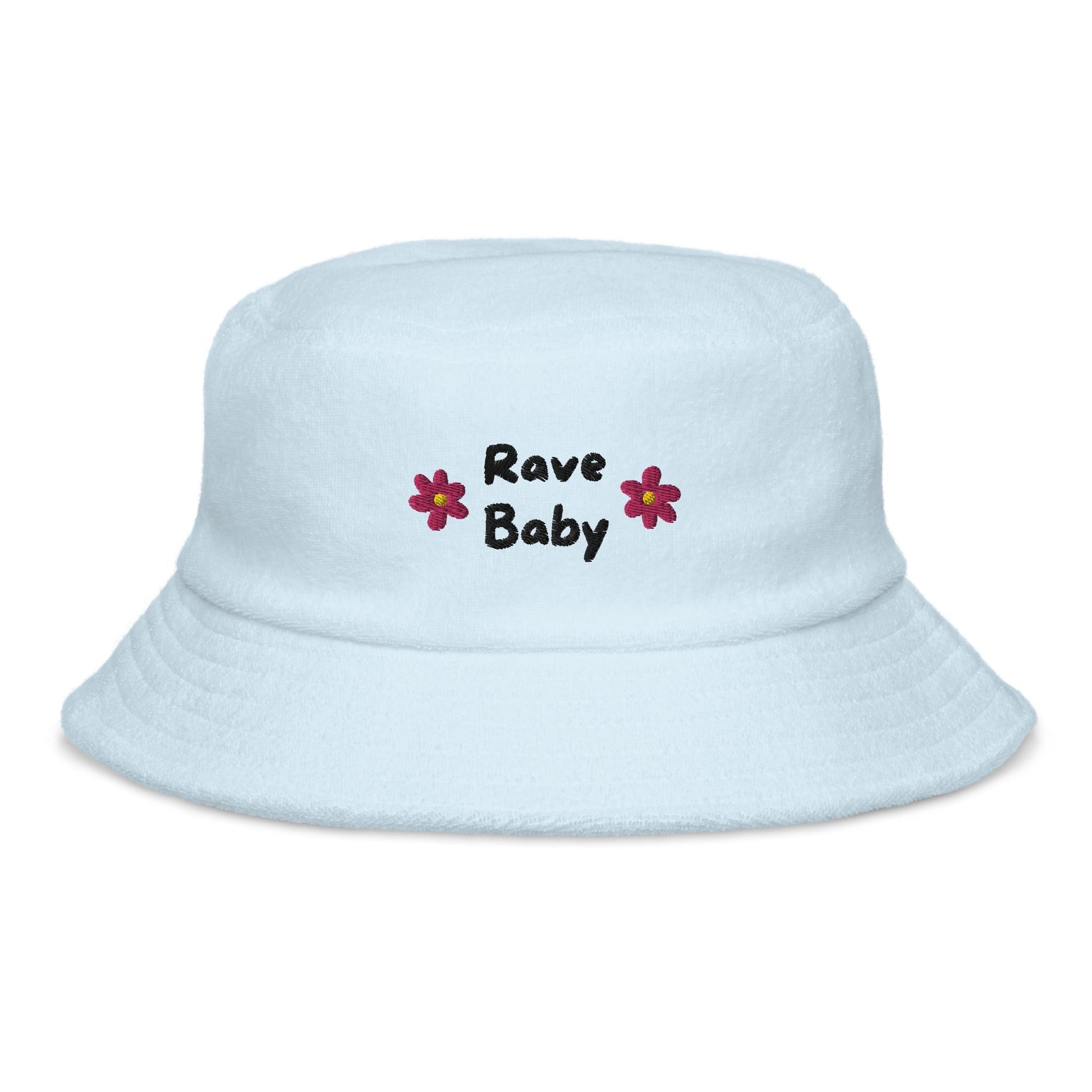 Rave Baby - Unstructured terry cloth bucket hat Rave Day Light Blue 