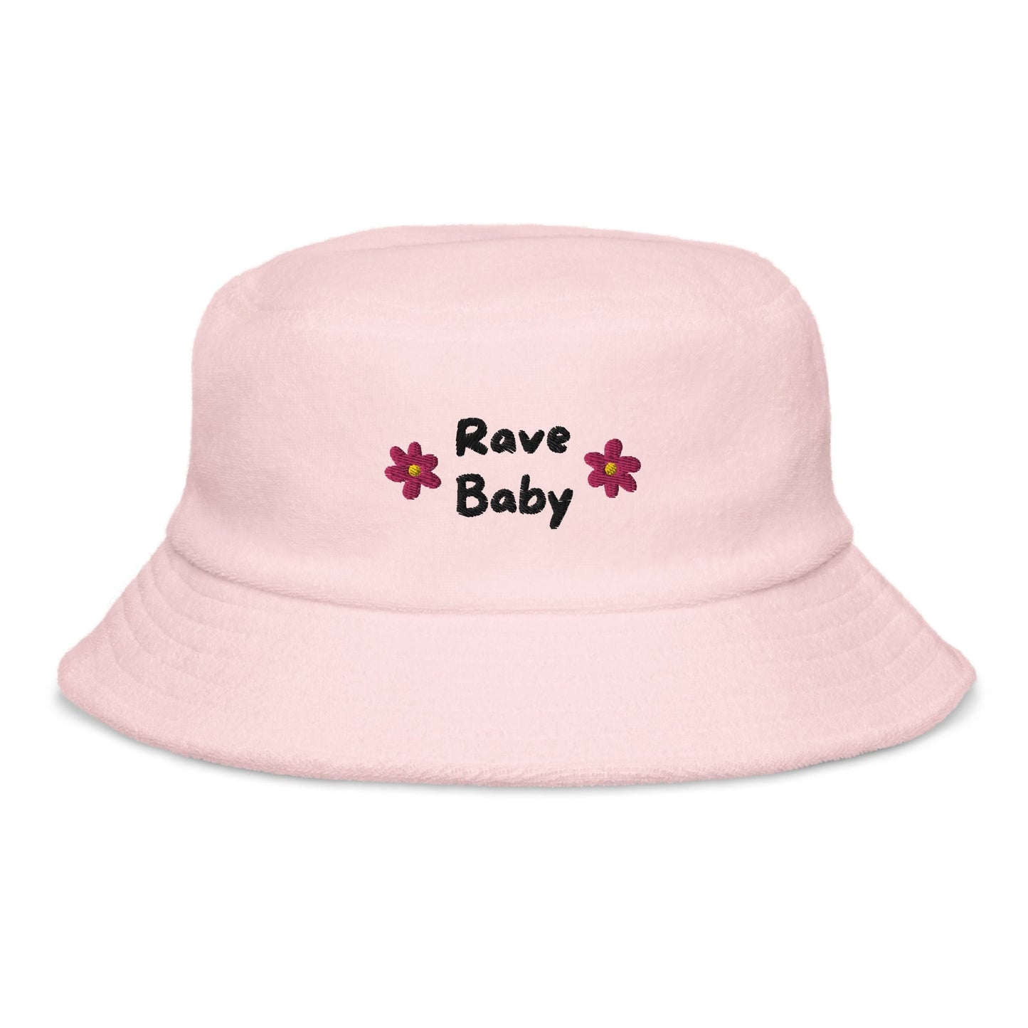 Rave Baby - Unstructured terry cloth bucket hat Rave Day Light Pink 