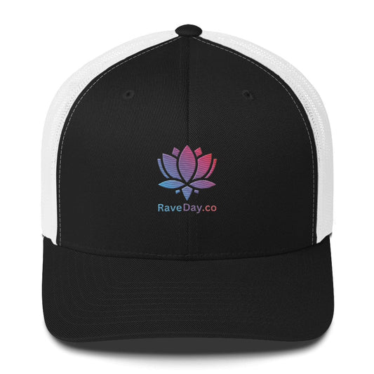 Rave Day - Branded Trucker Hat Rave Day Black/ White 