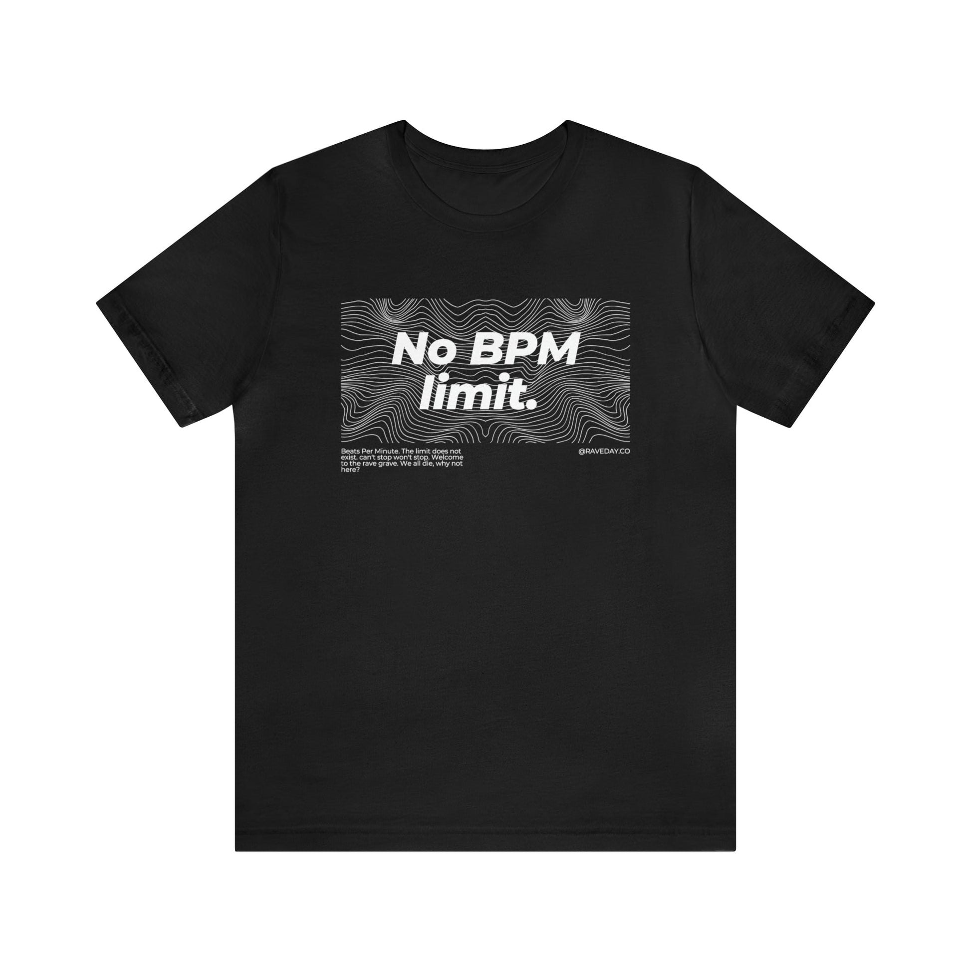 No BPM Limit - Short Sleeve Tee T-Shirt Printify Black S 