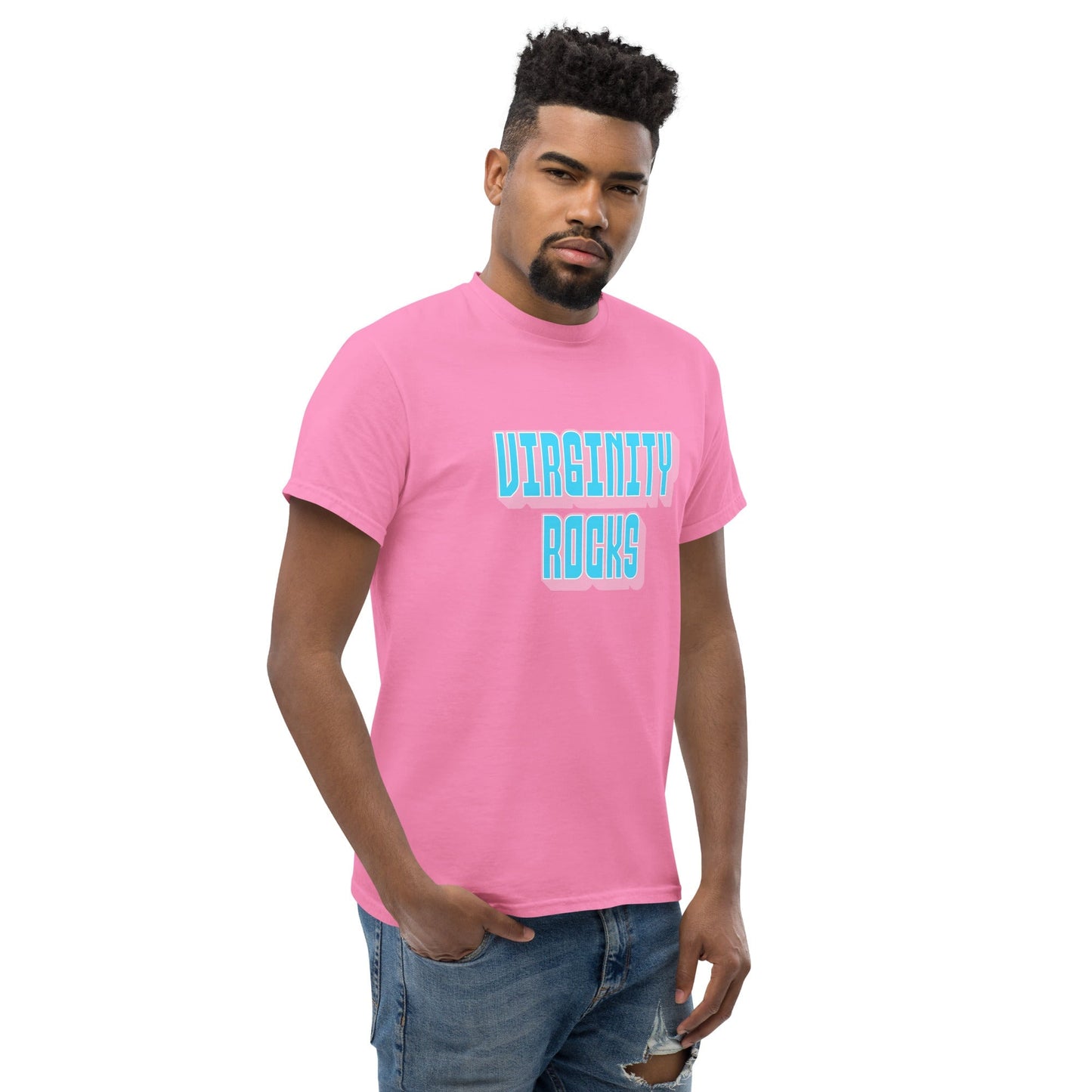 Virginity Rocks (Pink) - Men's classic tee Rave Day 