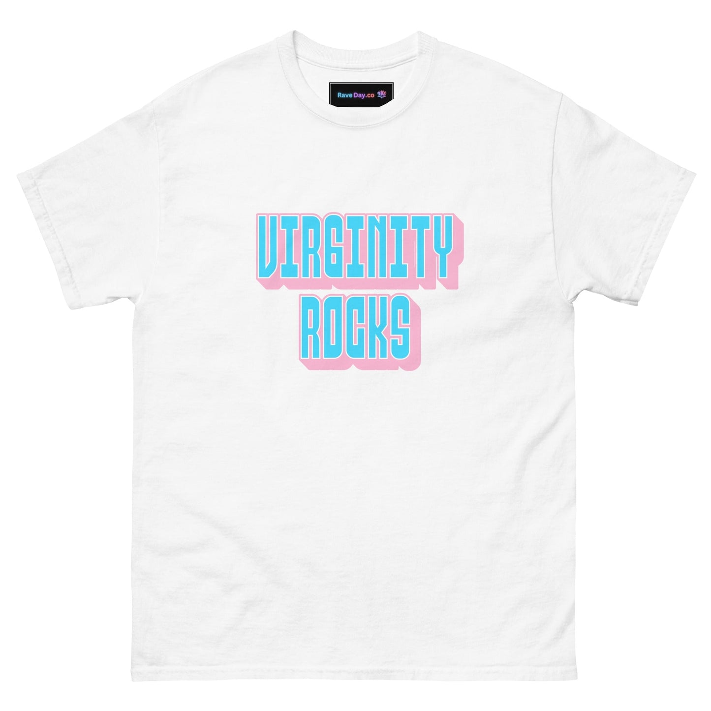 Virginity Rocks (Pink) - Men's classic tee Rave Day White S 