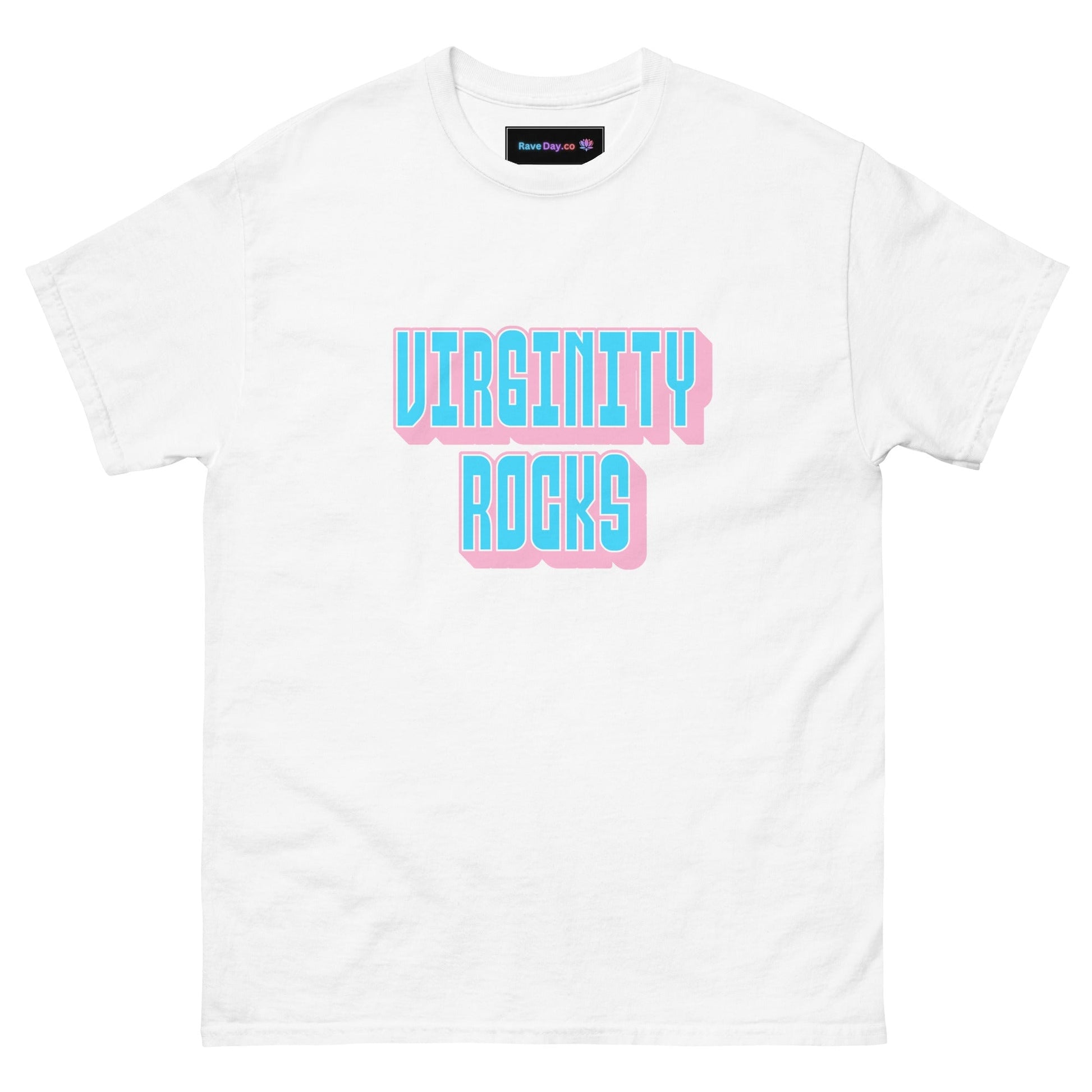 Virginity Rocks (Pink) - Men's classic tee Rave Day White S 